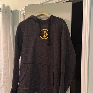 Antigua Charcoal Hoodie Sweater with Yellow Logo